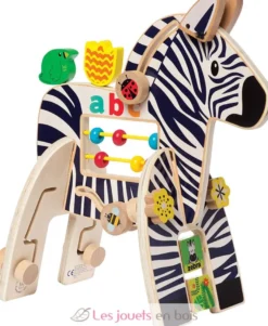 Jouet d'activité en bois Zèbre Safari - Manhattan Toy