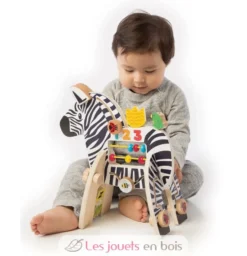 Jouet d'activité en bois Zèbre Safari - Manhattan Toy