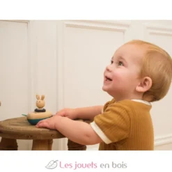 Jouet de bain Canoë Lapin - Bois et plastique - Egmont Toys
