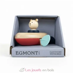 Jouet de bain Canoë Ours - Bois et plastique - Egmont Toys