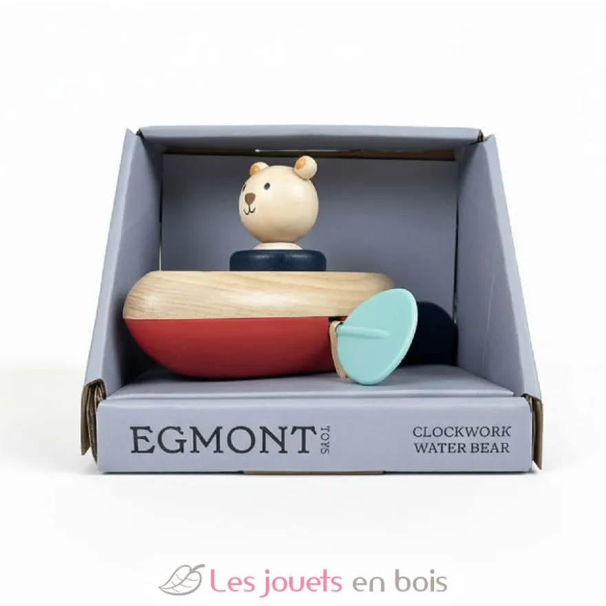 Jouet de bain Canoë Ours - Bois et plastique - Egmont Toys
