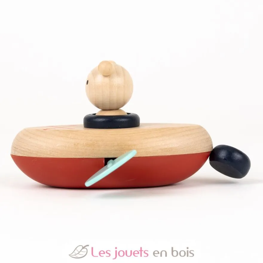 Jouet de bain Canoë Ours - Bois et plastique - Egmont Toys
