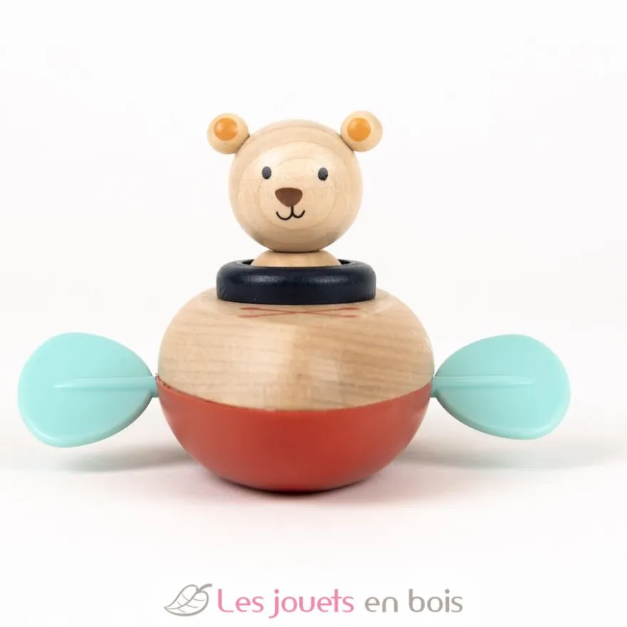 Jouet de bain Canoë Ours - Bois et plastique - Egmont Toys