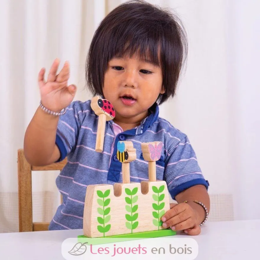 Jouet pop-up en bois Jardin - Bigjigs Toys