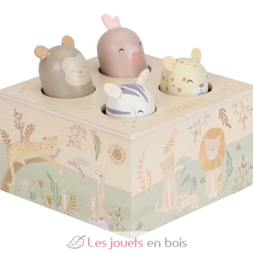 Jouet pop-up en bois Safari Friends - Little Dutch