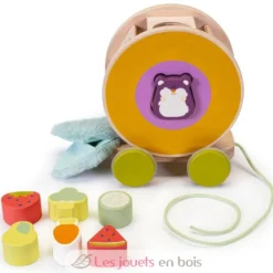 Jouet à trainer en bois Hamster - Sevi