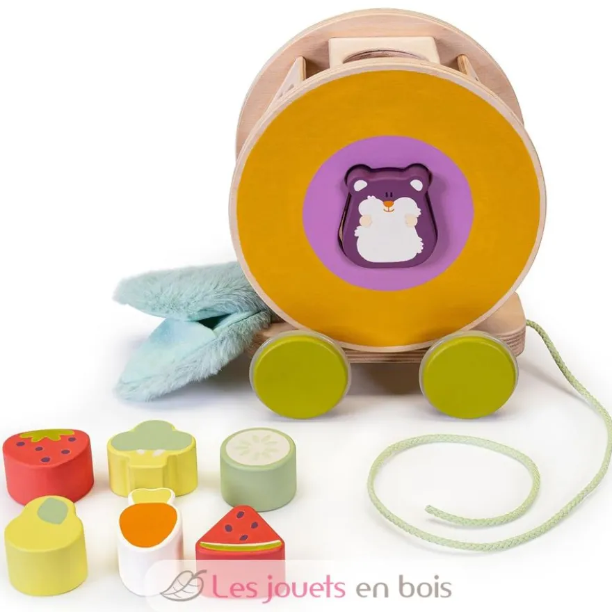 Jouet à trainer en bois Hamster - Sevi