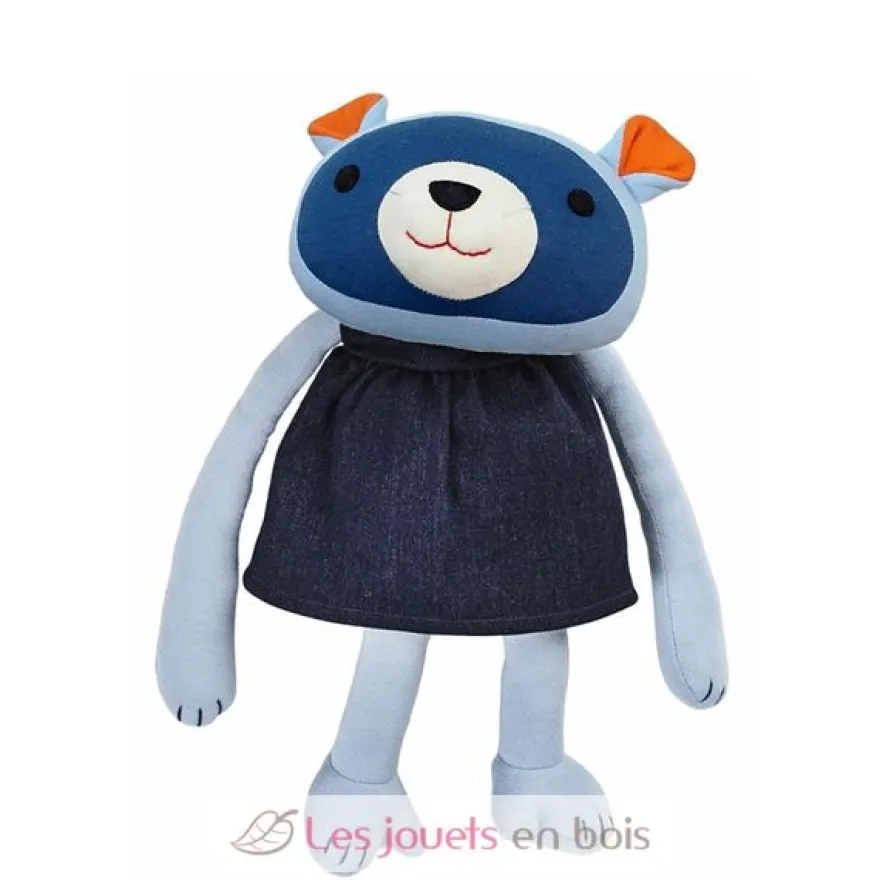 Kaya - Le Doudou Raton Laveur bleu gris - Franck & Fischer