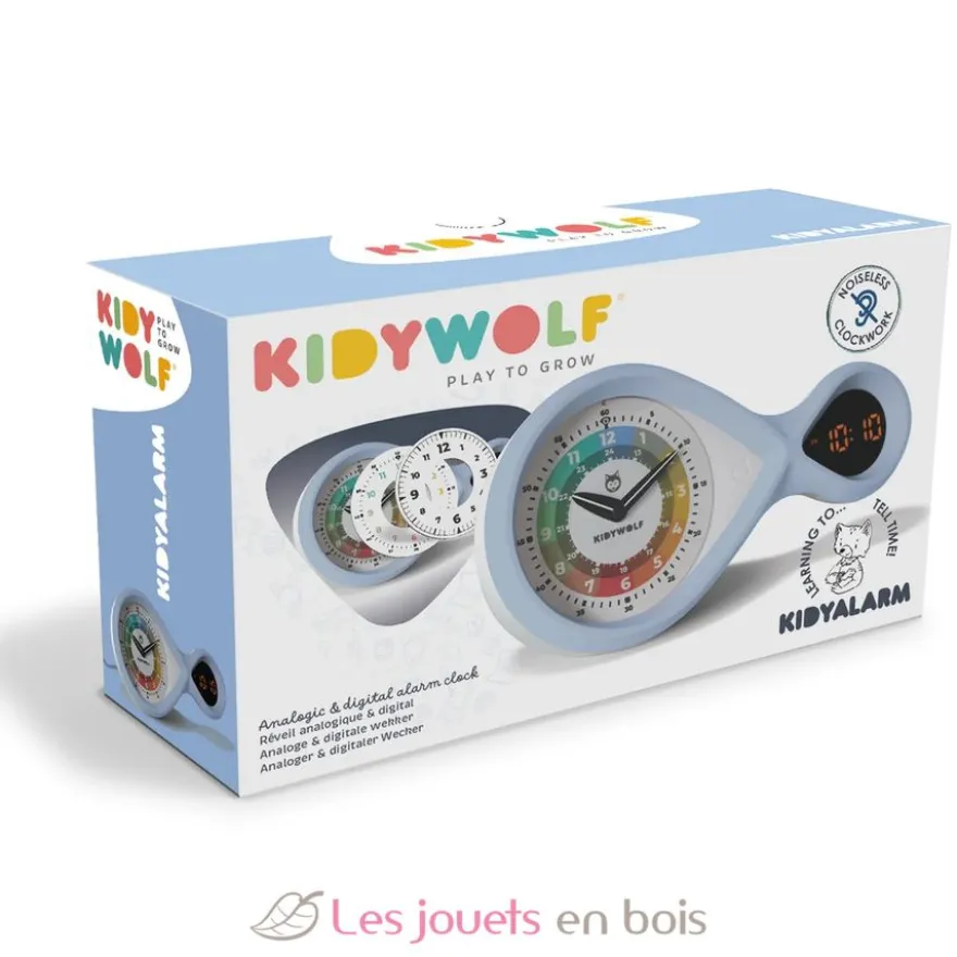 Kidyalarm Réveil éducatif bleu - Kidywolf