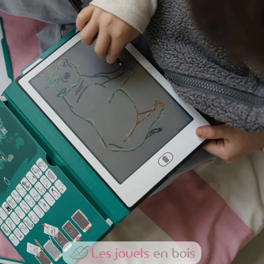 Kidydraw-Mini Tablette à dessin Animaux du monde - Kidywolf