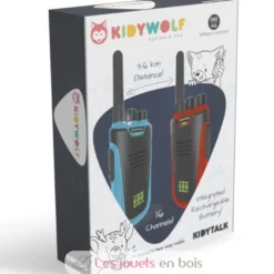 Kidytalk Paire de Talkie Walkie bleu rouge - Kidywolf