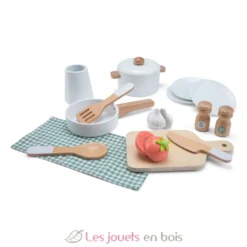 Kitchenette en bois pour enfant vert menthe - New Classic Toys