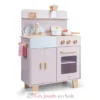 Kitchenette en bois pour enfant rose - New Classic Toys