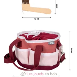 Kit de soins pour chevaux avec sac rouge - Small foot