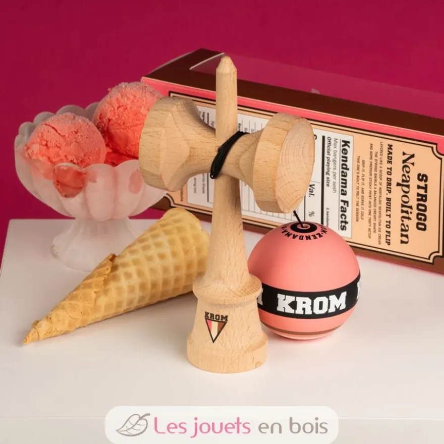 Krom Kendama Strogo Neapolitan Strawberry - KROM Kendama