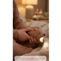 Lampe de poche en silicone Chien marron - Little L