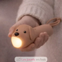 Lampe de poche en silicone Chien marron - Little L