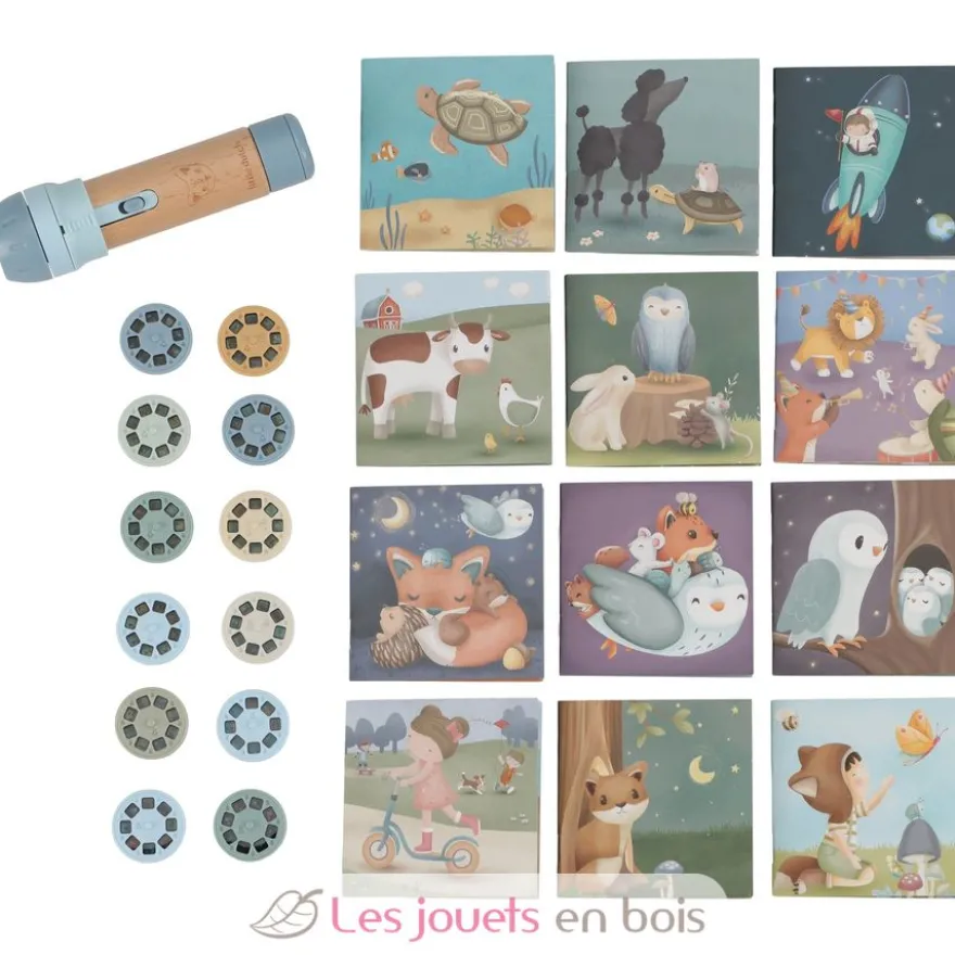 Lampe à histoires Forest Friends bleue - Little Dutch