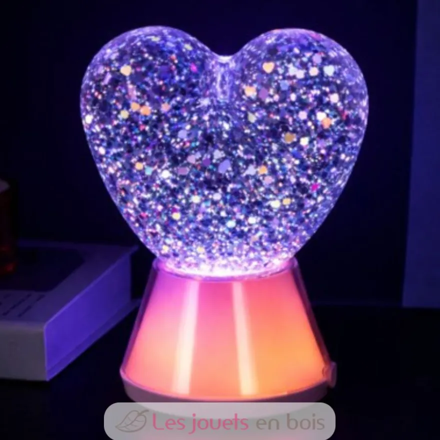 Lampe à paillettes Magic Glow Cœur - Plastique - Little L
