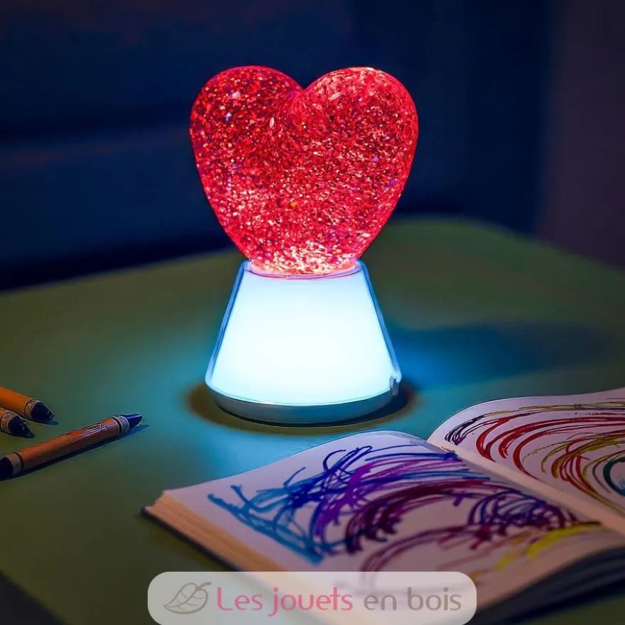 Lampe à paillettes Magic Glow Cœur - Plastique - Little L