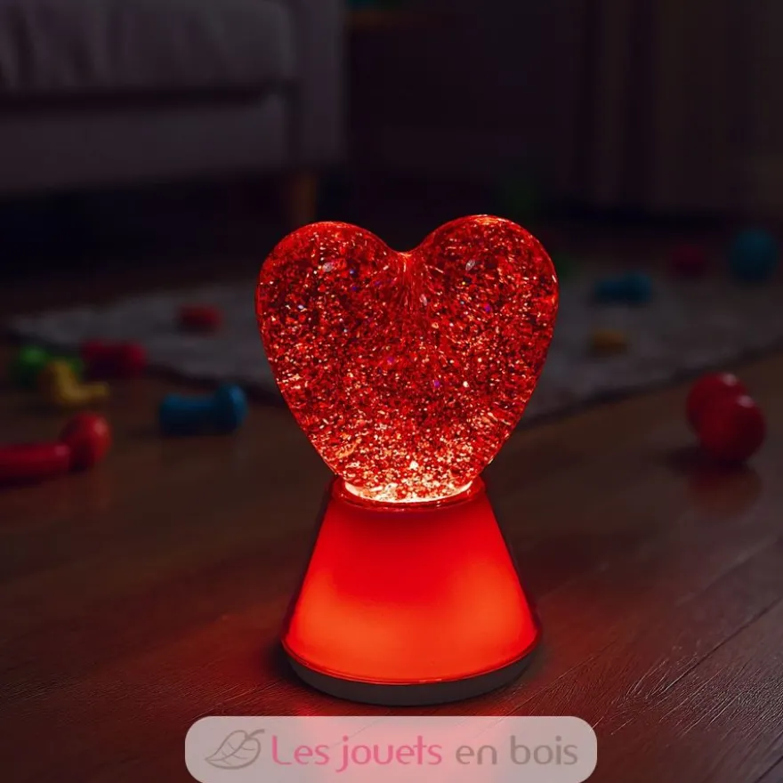 Lampe à paillettes Magic Glow Cœur - Plastique - Little L