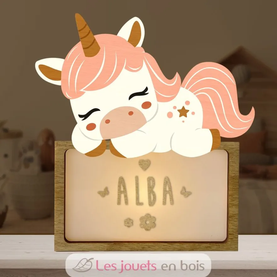 Lampe à poser personnalisable - Licorne - Vintiun