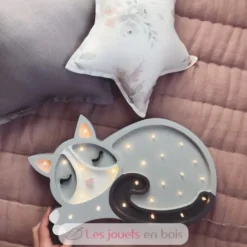 Lampe Veilleuse Chat Gris - Little Lights