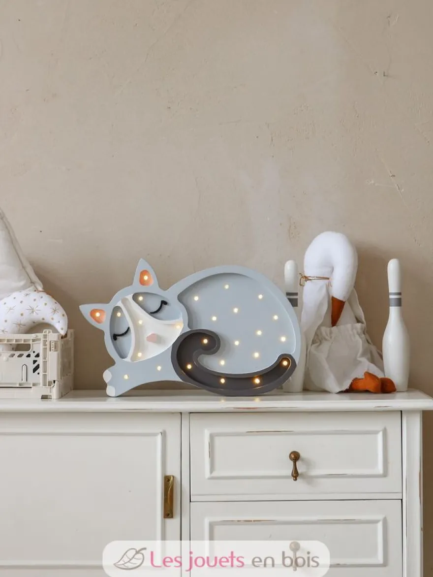 Lampe Veilleuse Chat Gris - Little Lights