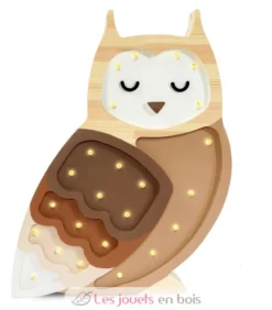 Lampe Veilleuse Chouette Marron - Little Lights