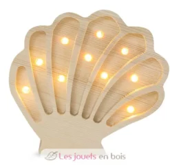 Lampe Veilleuse Coquillage Bois côtier - Little Lights