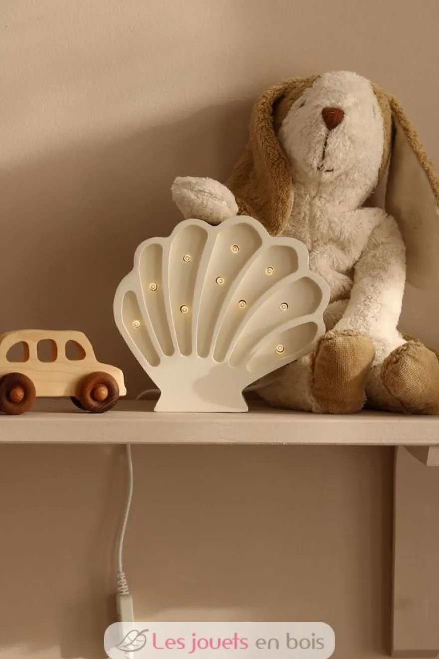 Lampe Veilleuse Coquillage Perle blanche - Little Lights
