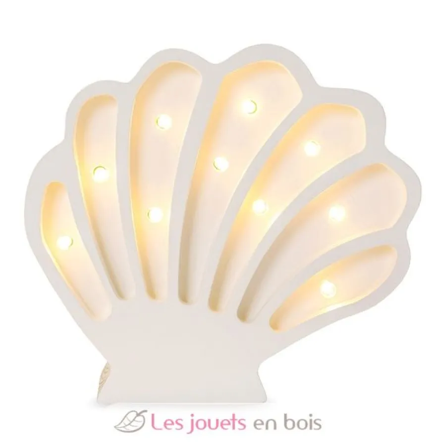 Lampe Veilleuse Coquillage Perle blanche - Little Lights