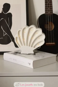 Lampe Veilleuse Coquillage Perle blanche - Little Lights