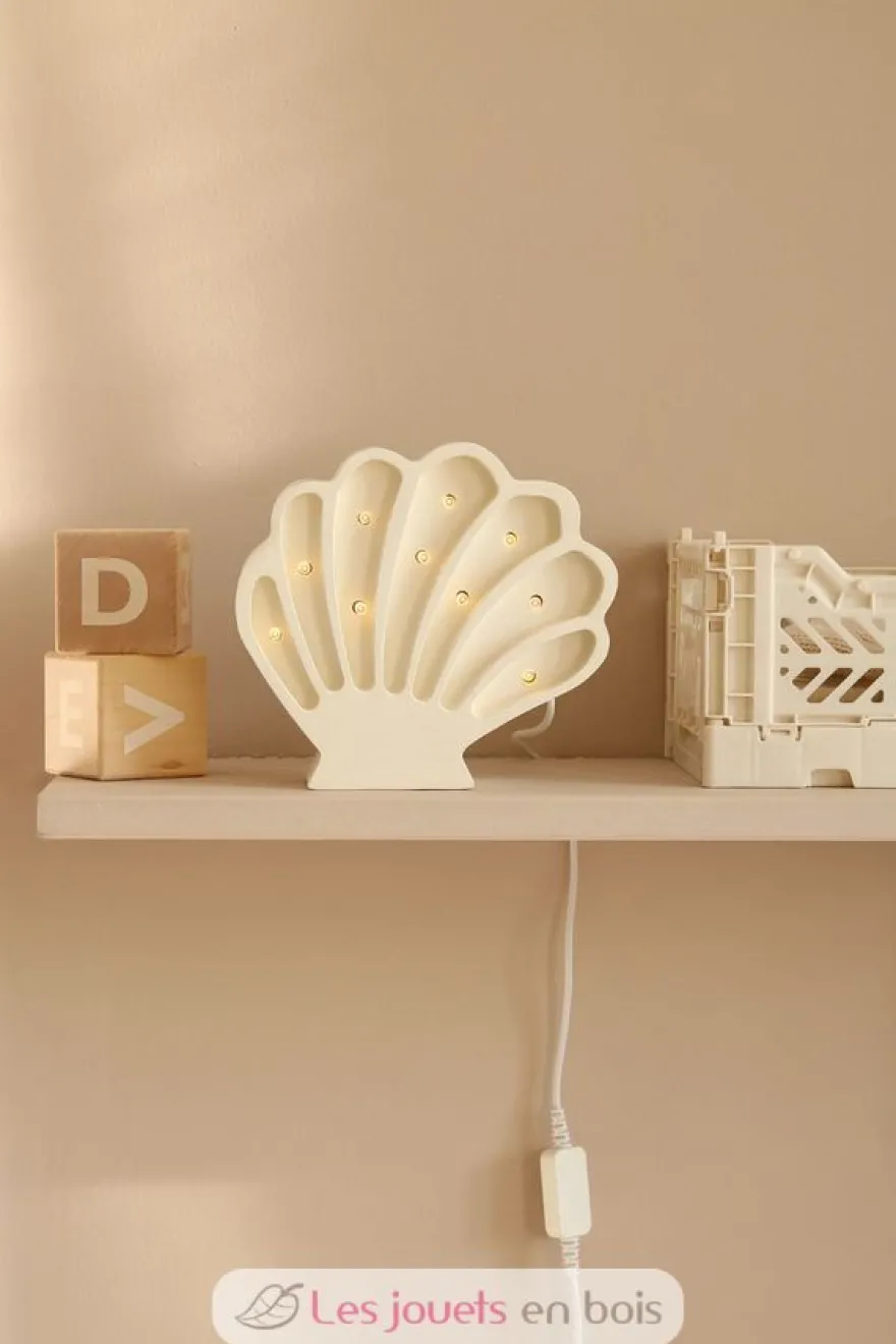 Lampe Veilleuse Coquillage Perle blanche - Little Lights