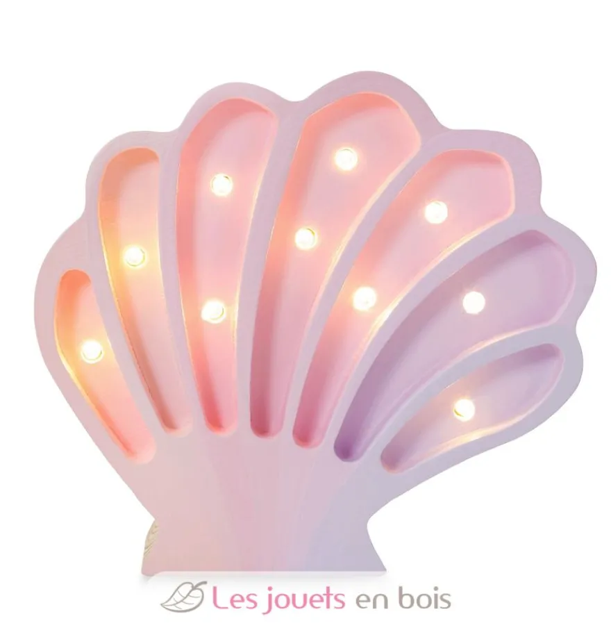 Lampe Veilleuse Coquillage Sirènes roses - Little Lights