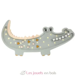 Lampe Veilleuse Crocodile Kaki pastel - Little Lights