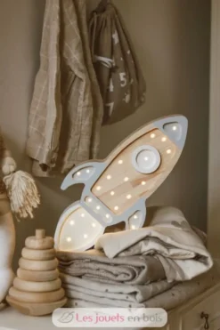 Lampe Veilleuse Fusée gris clair - Little Lights