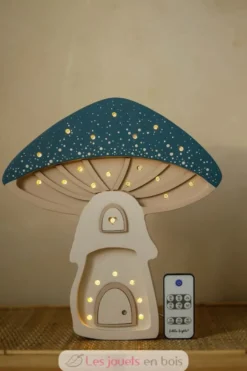 Lampe Veilleuse Maison Champignon bleu - Little Light