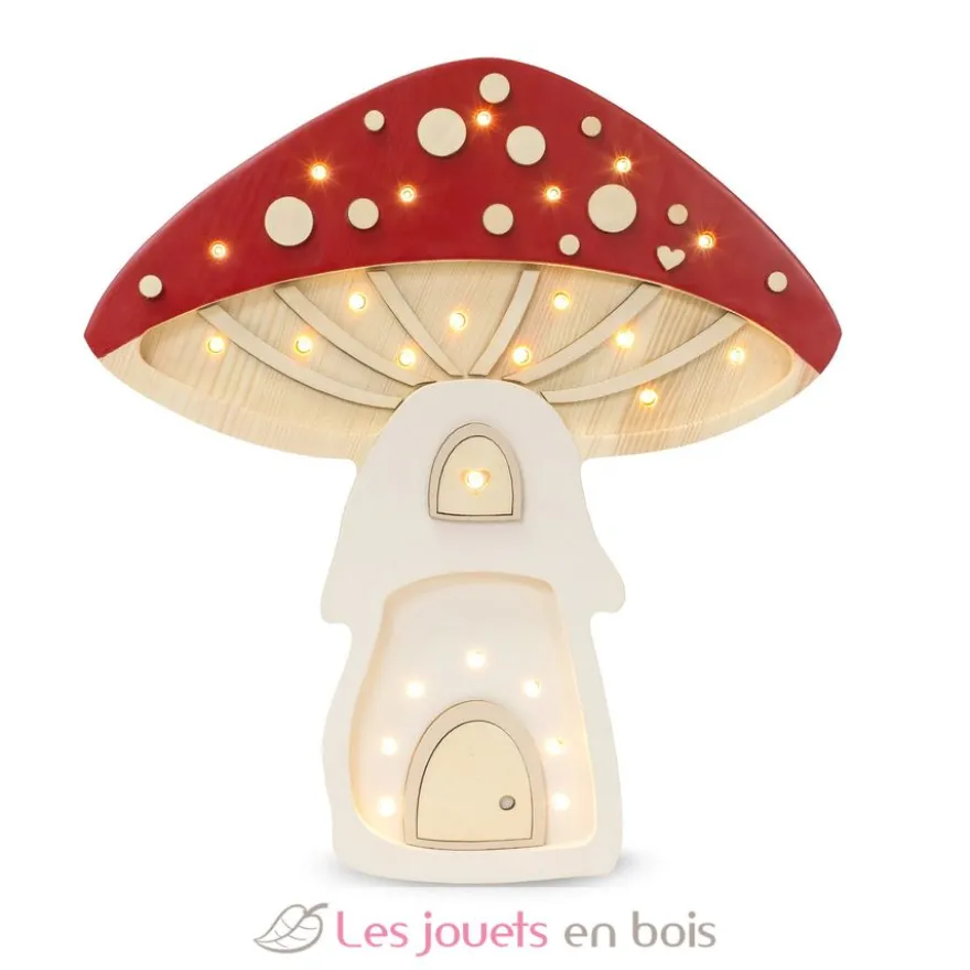 Lampe Veilleuse Maison Champignon rouge - Little Light