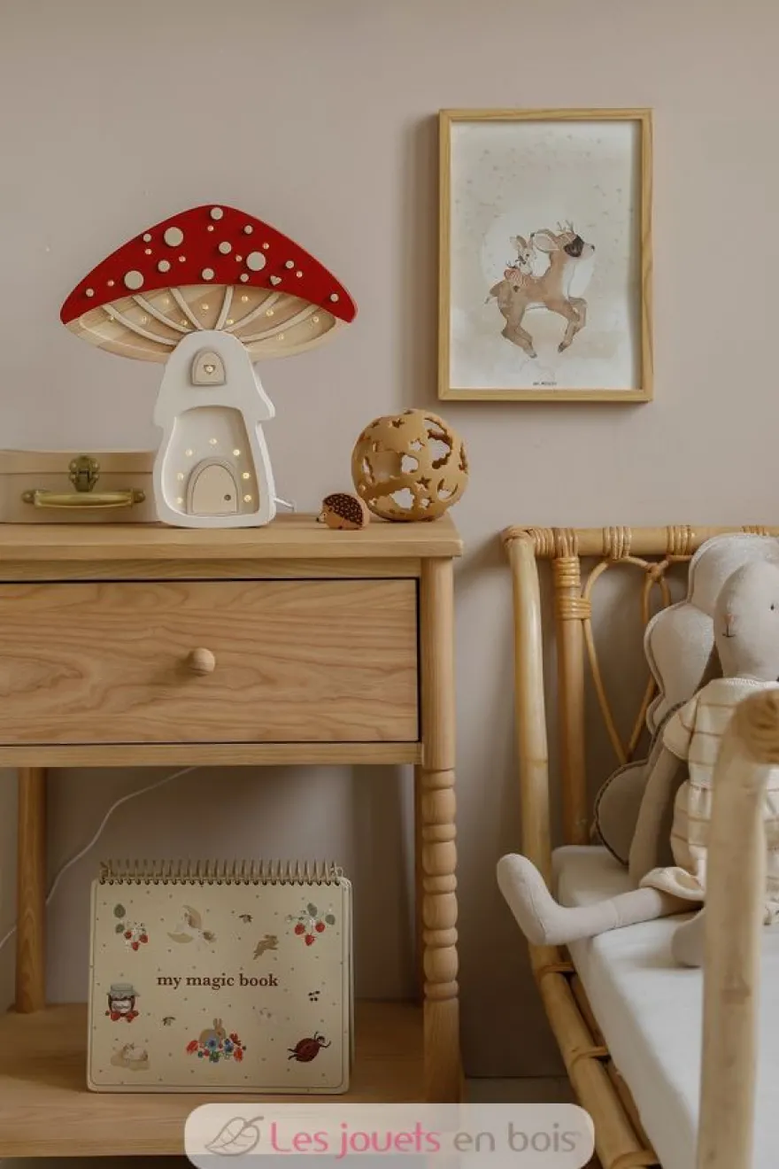 Lampe Veilleuse Maison Champignon rouge - Little Light