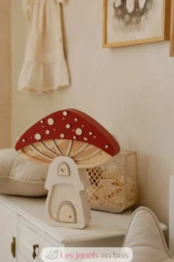 Lampe Veilleuse Maison Champignon rouge - Little Light