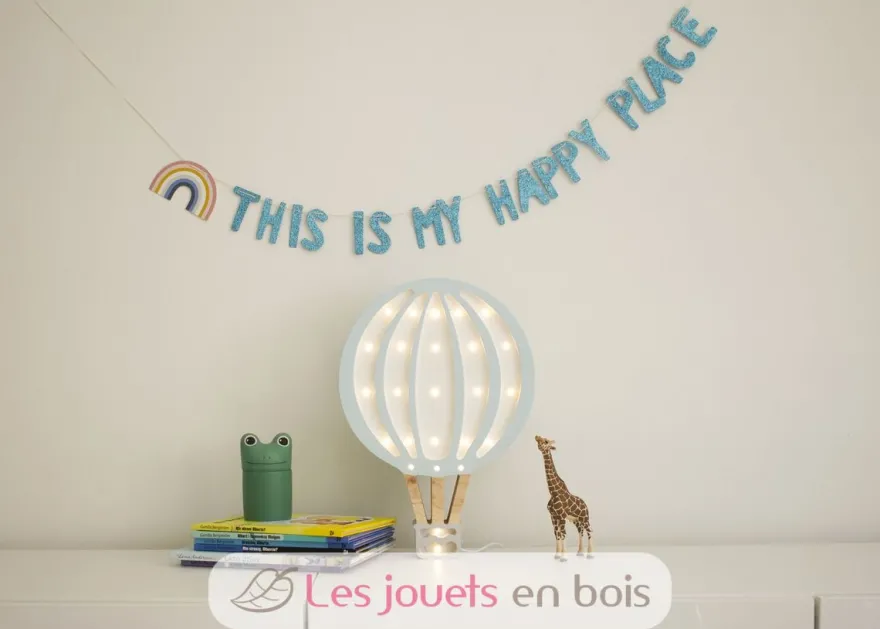 Lampe Veilleuse Montgolfière bleu ciel - Little Lights