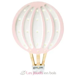 Lampe Veilleuse Montgolfière rose poudré - Little Lights