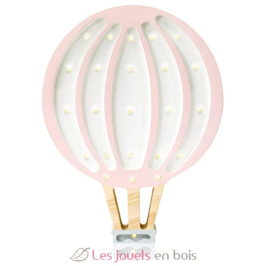 Lampe Veilleuse Montgolfière rose poudré - Little Lights