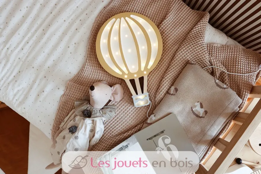 Lampe Veilleuse Montgolfière moutarde - Little Lights