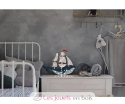 Lampe Veilleuse Navire bleu navy - Little Lights