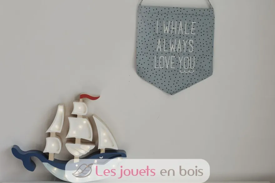 Lampe Veilleuse Navire bleu navy - Little Lights