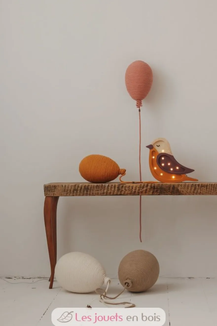 Lampe Veilleuse Oiseau Bordeaux Moutarde - Little Lights