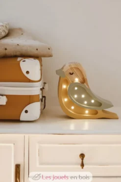 Lampe Veilleuse Oiseau Kaki Moutarde - Little Lights