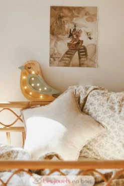 Lampe Veilleuse Oiseau Kaki Moutarde - Little Lights